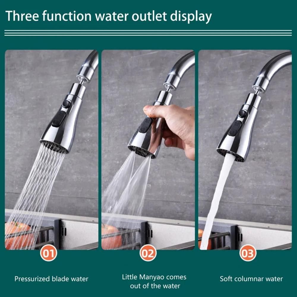 3 Modes Kitchen Sink Faucet – Stainless Steel