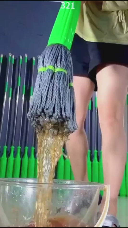 Self-Twisting Water Rotating Mop – Microfiber Floor Cleaner